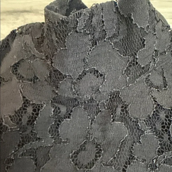 INC Elegant Black Lace Turtleneck Women's Top size XS - Picture 3 of 8